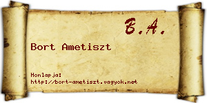 Bort Ametiszt névjegykártya